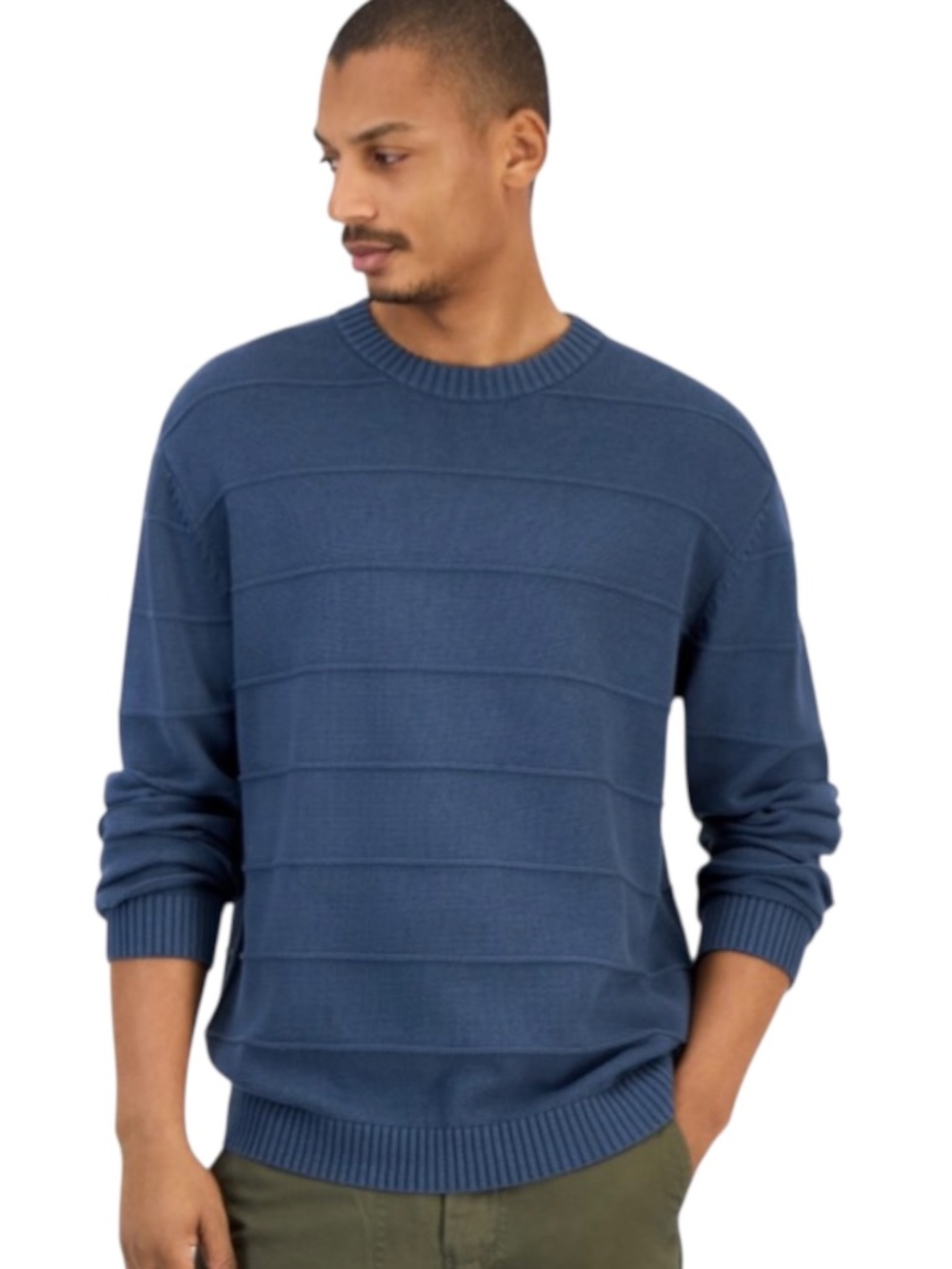 Sun + Stone Men's Ribbed Crewneck Sweater, Fin Size S - NWT